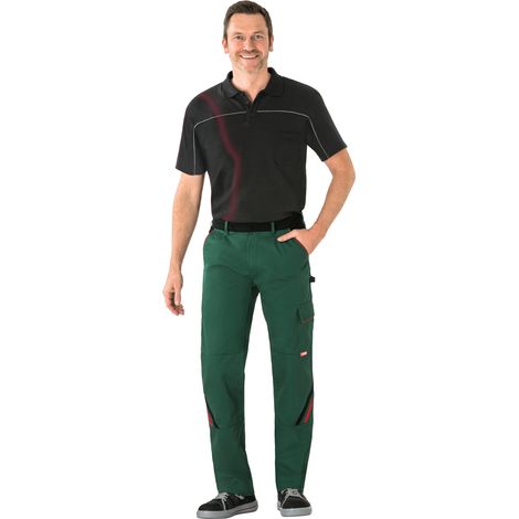 Planam Highline Bundhose grün/schwarz/rot 58