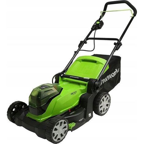 Greenworks G24X2LM41K2x Rasaerba elettrico verde 41 cm