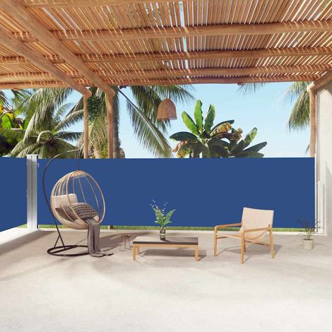 vidaXL Toldo lateral retráctil azul 160x1000 cm (1/5)