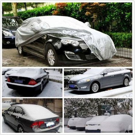 Housse Voiture - Anti-UV - Imperméable - Pour Extérieur - 400x166x120 cm - Argent (1/5)