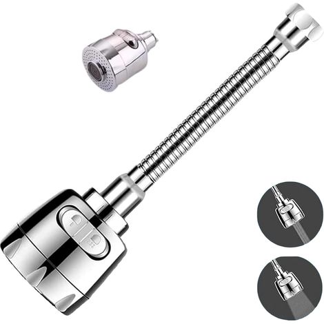 Mousseur de robinet universel anti-éclaboussures, aérateur d'eau à économie pour cuisine, filtre et prolongateur réglable (1/5)