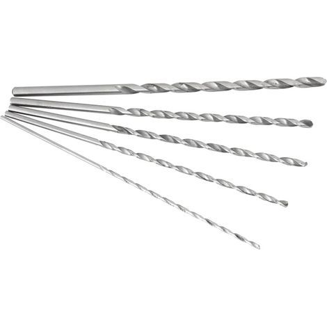 Foret hélicoïdal à tige droite en acier rapide extra long 2-5 mm pour le bois (1/5)