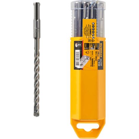 DeWALT - Set di punte da trapano per muratura SDS Plus da 10 pezzi, diametro 8 mm DT8965