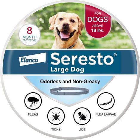 Collier antiparasitaire pour chiens, spécialement conçu pour les chiens de plus de 8 kg, contre les puces et les tiques