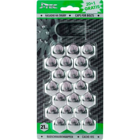21-mm-Chrom-Schraubenkappen