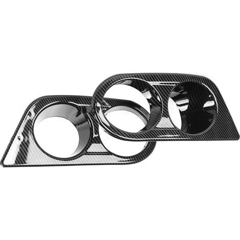 Coperture per fanali antinebbia E46, 2 pezzi, stile fibra di carbonio, adatto per M3 2001-2006, doppio foro, frontale (1/3)