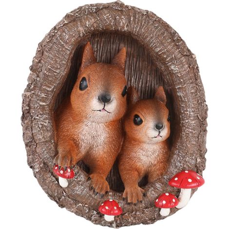 Árbol Agujero Padre Hijo Ardilla Colgando Árbol 3D Animal (1/2)