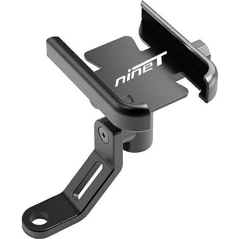 Support de téléphone pour moto en alliage d'aluminium avec finition miroir noir, compatible avec les modèles RnineT R9T Nine T Pure Scrambler Urban G/S (2015, 2018, 2021, 2022, 2023). (1/5)