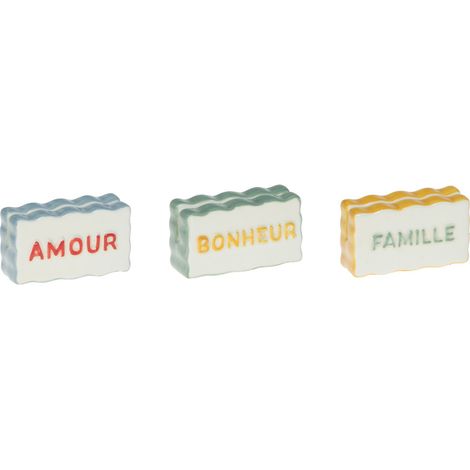 Amadeus - Coffret de 3 porte photos Family Club 2x3x5 cm en céramique (1/3)