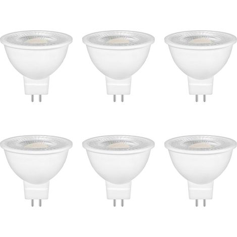Ampoule GU5.3 LED 5W Spot, Blanc Neutre 4000K, Équivalent 35W 50W Halogène, 500LM, AC/DC 12V, 120° Angle, GU5.3 Base à 2 Broches, Non-dimmable, lot de 6 (1/5)