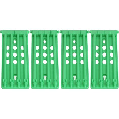 Pigeon Leg Ring Holder, 4 Columns, Large Capacity Wall-Mounted Design, Durable and Safe Plastic Parrot Stand, Green, 4 Pieces (1/5)
