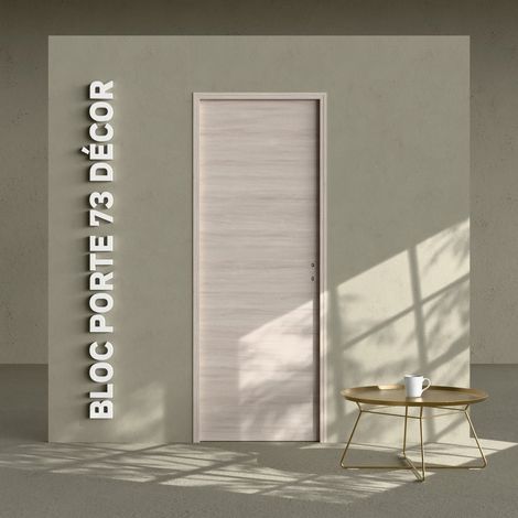 Bloc-Porte Oslo H. 204 x l. 73 cm - Poussant Gauche