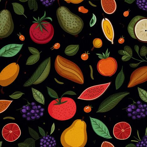 Tissu d'ameublement extérieur Oxford - Motif fruits  DX6488 (1/5)