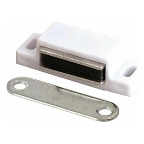 Lot 8 Loqueteaux Magnétiques Blancs Fixation Magnétique Puissante 6kg - Vynex