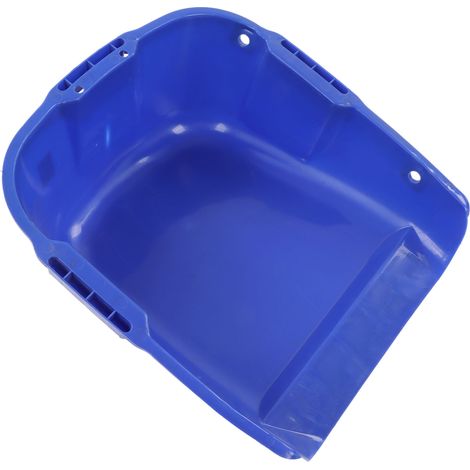 Robuste Kehrschaufel aus Kunststoff mit großem Fassungsvermögen, Doppelgriff, verschleißfest, ideal zum Trocknen von Getreide, blau (1/5)