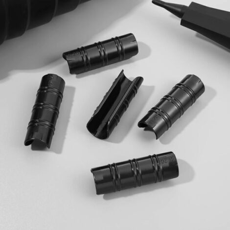 50 Pcs Bâtiments De Jardin Tube Clip Pc Serre Cadre Pinces De Tuyau Tube Film Clip Pour Serre Bannière Cadre Abris Noir 20mm (1/3)