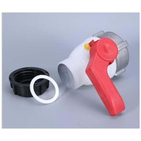 BUNTHAUS PA Vanne À Bille DN50 Aluminium Pour Cuve IBC 1000L Robinet Acide Alcalis Résistant Écrou Flottant (1/4)