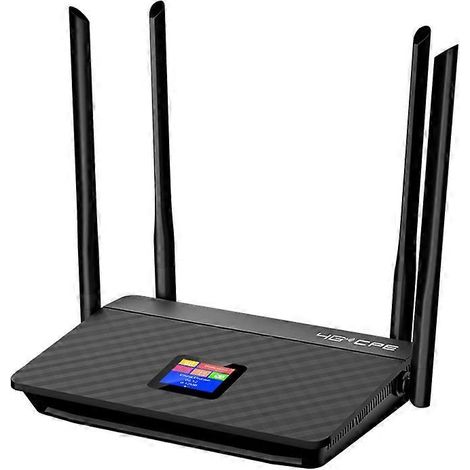 4G-WLAN-Router, 300 Mbit/s, CAT4, 32 Benutzer, RJ45, WAN, LAN, LTE, WLAN-Modem, SIM-Kartensteckplatz, Schwarz, EU-Stecker (1/5)