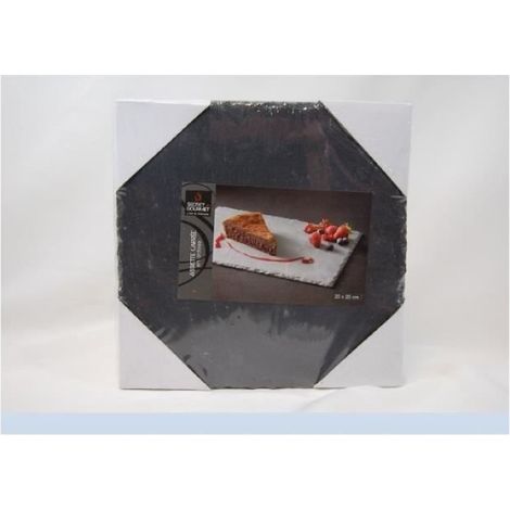 Assiette Ardoise - 20 x 20 cm - Pour Service Table - Lot de 1 (1/4)