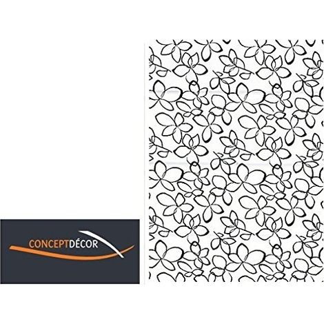 CONCEPT DECOR - TENDA A PACCHETTO CON BINARIO INCLUSO COLORE BIANCO CON FIORE 120X175