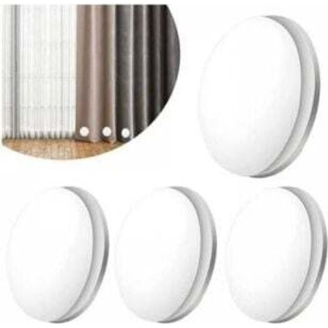 4 paires de poids de rideau de douche magnétiques, poids de rideau de douche solide avec aimant, étanche pour rideaux, nappes, rideaux de douche (blanc) (1/4)