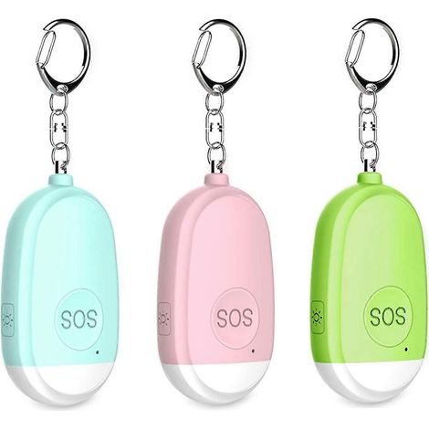 Lot de 3 alarmes de poche personnelles. Alarme de poche rechargeable par USB. (1/5)