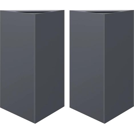 Maison Exclusive - Fioriere 2 pz Antracite Triangolari 50x43x75 cm in Acciaio (1/5)