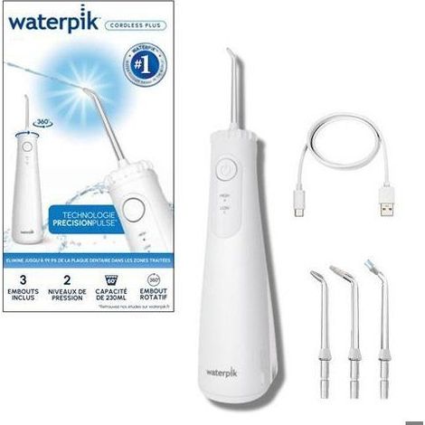 Kabelloser Hydropulsator - WATERPIK - Cordless Plus WF-26 - Integrierter Wassertank - 3 Aufsätze - Wiederaufladbar (1/5)