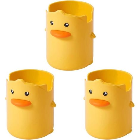 Set di 3 portapenne e organizer da scrivania, organizer multifunzionale a tema cartoni animati per materiale scolastico - Crezuo