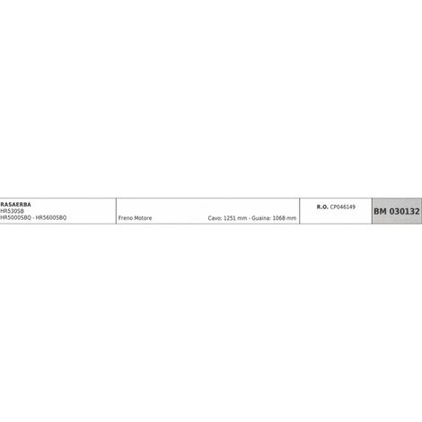 HARRY Rasenmähermotor-Bremskabel HR530SB - HR5000SBQ Kabel 1251mm Mantel 1068mm