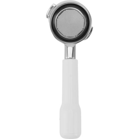 Portafiltre sans fond pour machine NOWWA modèle C2 58mm en acier inoxydable avec panier filtre blanc (1/5)