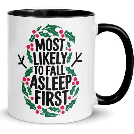 Tasse De Noël - Céramique - 11 Oz - Intérieur Couleur - Convient Pour Café Et Thé - Lot De 1 (1/3)