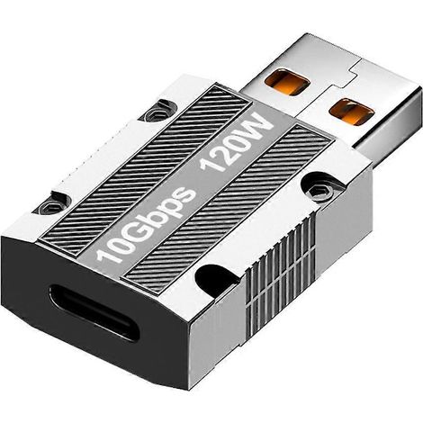 Adaptateur USB 3.0 mâle vers Type-C femelle, compatible avec les téléphones portables, les chargeurs et les ordinateurs portables. (1/5)