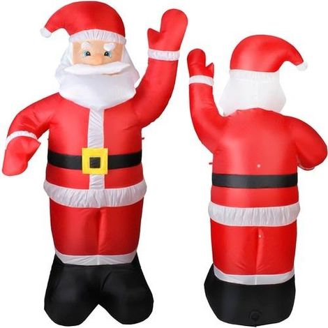Ruhhy M. Natale gonfiabile rosso 180 x 100 cm LED