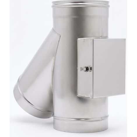 MAKA Raccordo a T 135° con Camera Raccolta Incombusti per Canna Fumaria in Acciaio Inox AISI 304 Ø 150 mm (1/5)