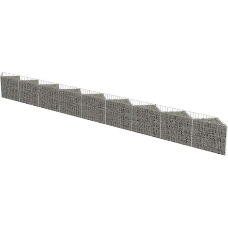 Gabion Wall Galvanised Steel 630x30x50 cm vidaXL (1/6)