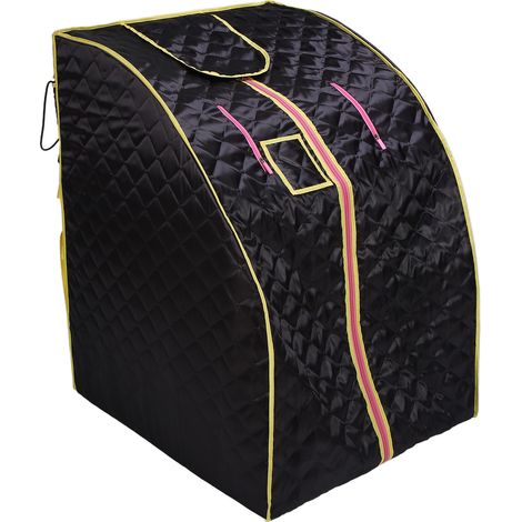 Cabine de sauna infrarouge lointain 700 W, tente de sauna à vapeur portable pour spa et hammam à domicile, prise UE AC220-240 V (1/5)