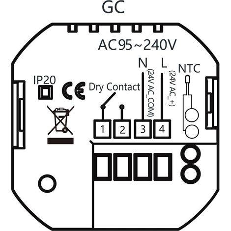 Thermostat WiFi intelligent programmable avec écran LED et haute précision (±1°C) pour chauffage électrique AC 95-240V (1/5)