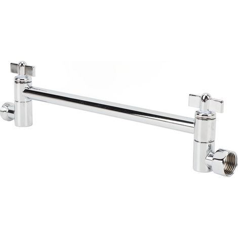 Shower Head Extension Arm, Stainless Steel Shower Arm Extension, Adjustable Shower Head Extension Bar with Solid Locking Joint, Ideal for Universal Shower Heads (1/5)