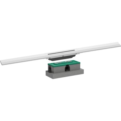 Caniveau de douche HANSGROHE RainDrain Flex 90 Blanc mat + Corps encastré standard