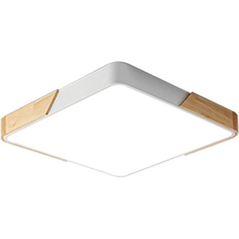 Ultra-thin square LED recessed metal ceiling light for bedroom, living room, kitchen (1/2)