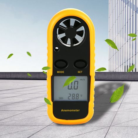 Anémomètre numérique portable, indicateur de vitesse du vent, débit d'air, thermomètre (1/5)