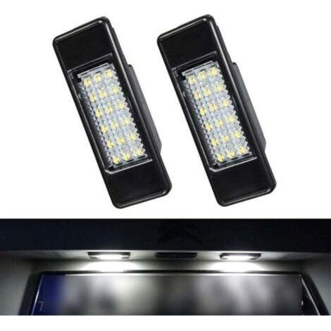 Deux feux de plaque d'immatriculation à LED, aucun défaut de bus CAN, lumière blanche 6000K, 18 puces LED SMD. (1/5)