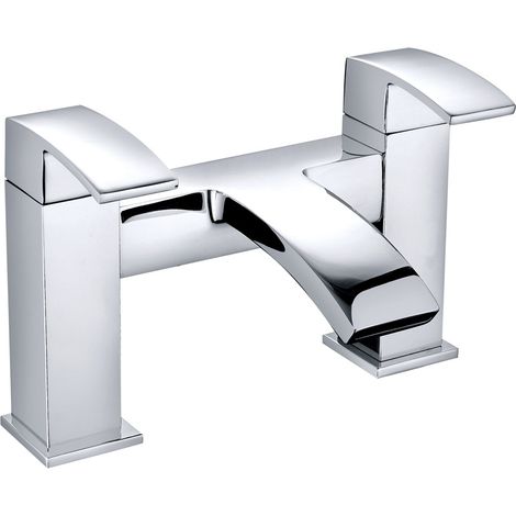 Designer Bathroom Tub Faucet Chrome Bath Filler Mixer Tap (1/4)
