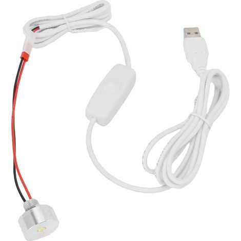 Petit projecteur LED à intensité variable, alimenté par USB 5 V, idéal pour vitrines et armoires à bijoux. (1/5)
