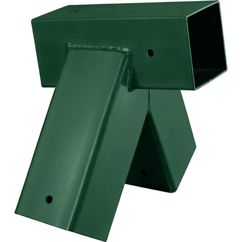 Relaxdays Connettore Altalena a Forma di A, Angolo 100°, per Travi 90x90 mm, Acciaio Verniciato Verde, 19x27x19 cm (1/5)