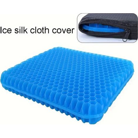 Coussin de Siège en Gel, Coussin de Gel Respirant, Coussin Anti Escarres, Soulage la Pression sur Le Orthopédique Antidérapant pour Voiture (1/5)