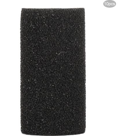 Mousse filtrante aquarium 10 pièces coton noir Ø4,9x9cm pour filtre eau douce et marine (1/5)