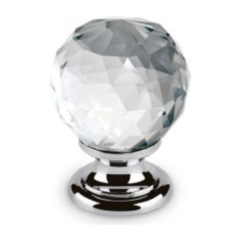 Poignée Shine 9991 - talla Transparent/Chromé brillant. 35mm. ⌀25mm.