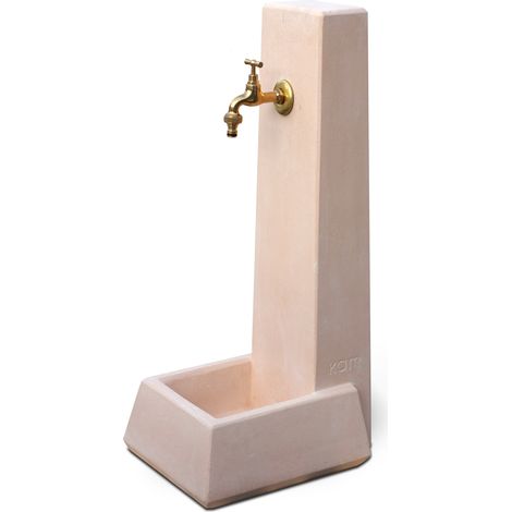 Fontana da Giardino Senza Rubinetto in Cemento Granulato di Marmo Malmo Rosa